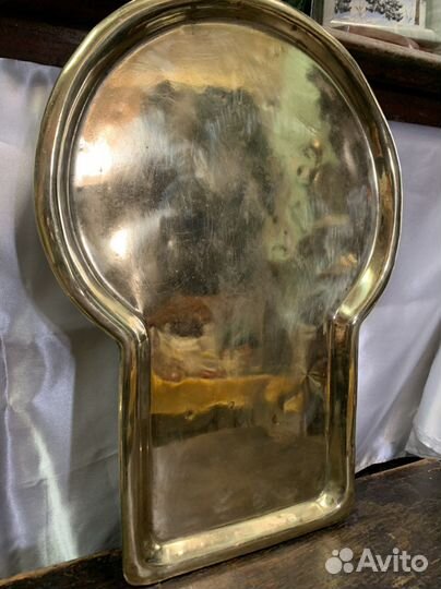 Поднос старинный для самовара. Латунь