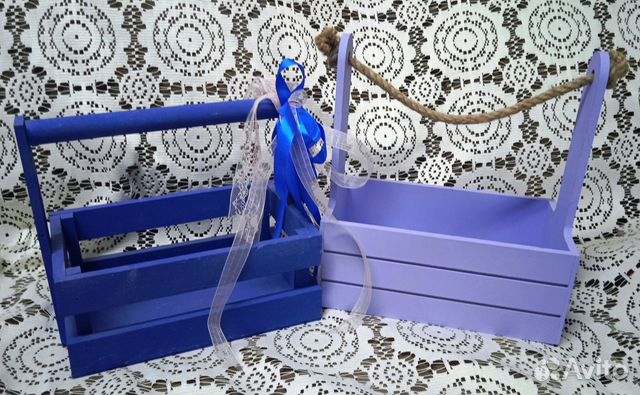 Кашпо деревянное для подарка