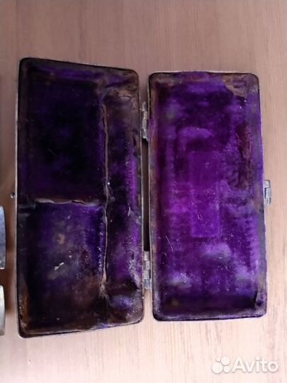 Старинная антикварная бритва Gillette посеребрение