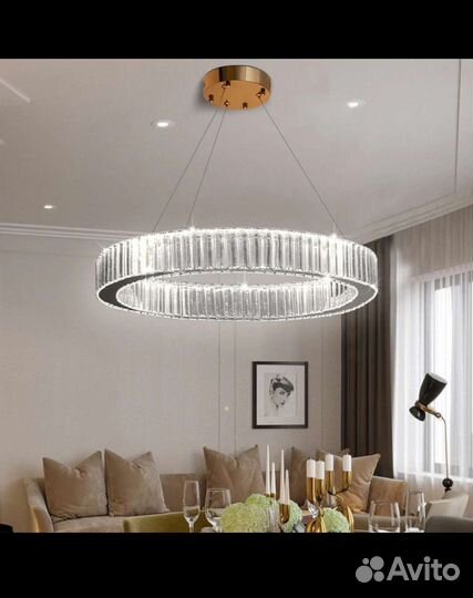 Светильник хрустальный подвесной светодиодный led