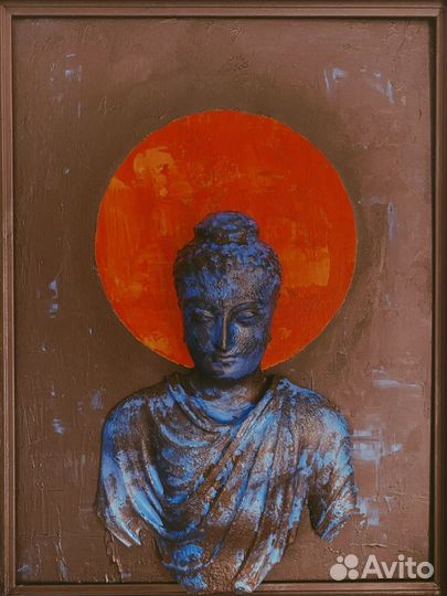 Будда. Картина, 3D-печать. Ручная работа. Интерьер