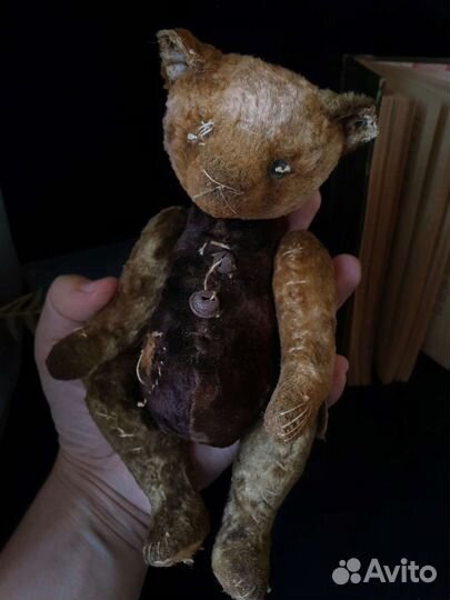 Мишка Тедди коллекционный, винтажный плюш, опилки