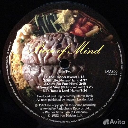 Виниловая пластинка Iron Maiden piece OF mind (180