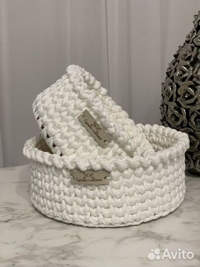 Набор корзинок для хранения. Интерьерные корзины