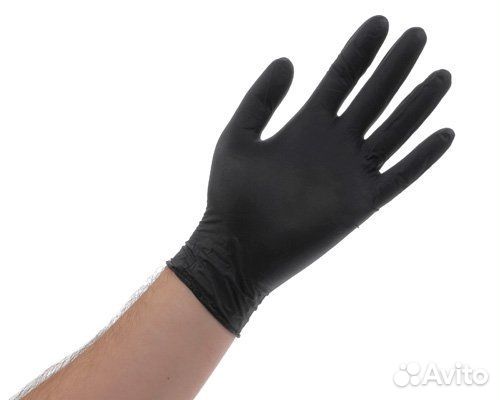 Перчатки нитриловые для малых работ Jetapro, черны