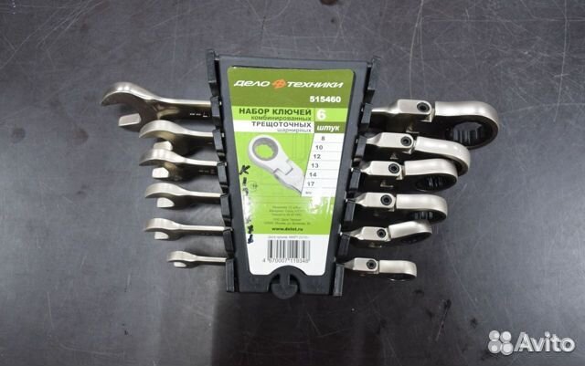 Набор ключей Дело техники трещоточных шарнирных 6п