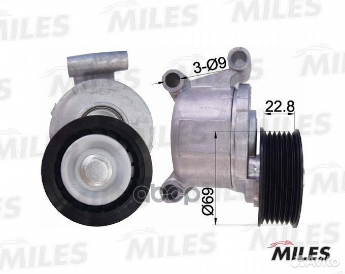 Натяжитель miles ford focus II/volvo C30/S40 1