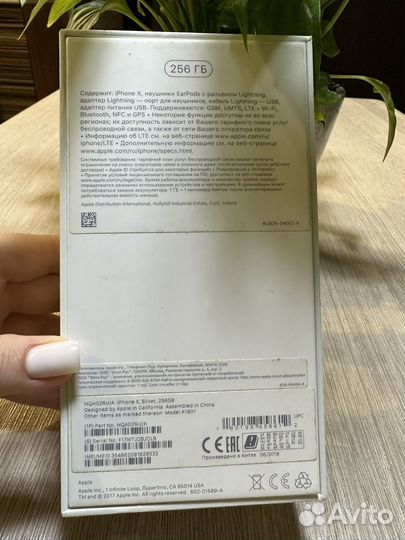 iPhone X, 256 ГБ