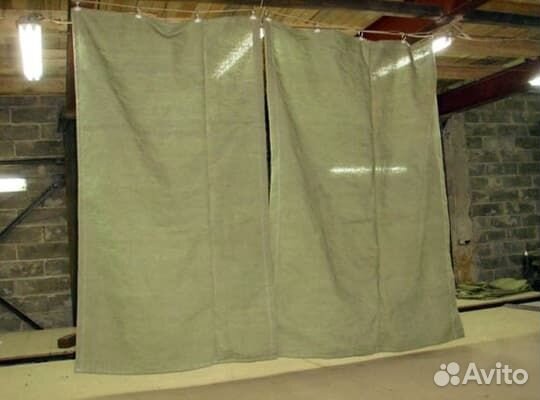 Шторы утепленные в гараж из брезента