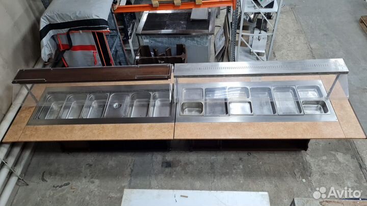 Стол шведский тепловой tecfrigo isola 6M BM темный