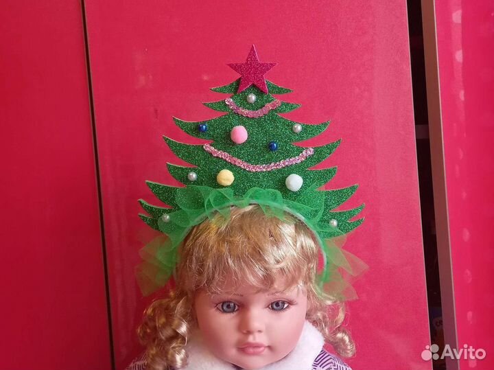 Ободок ёлочка,звездочка