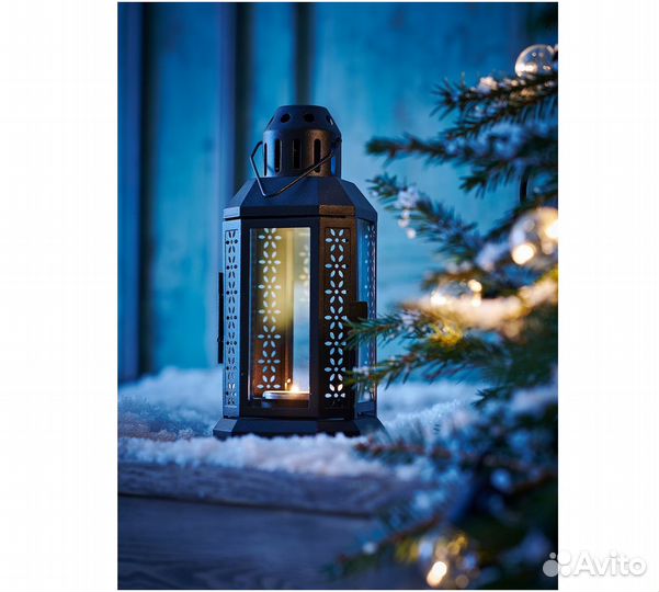 Фонарь для греющей свечи подсвечник Икея Энрум