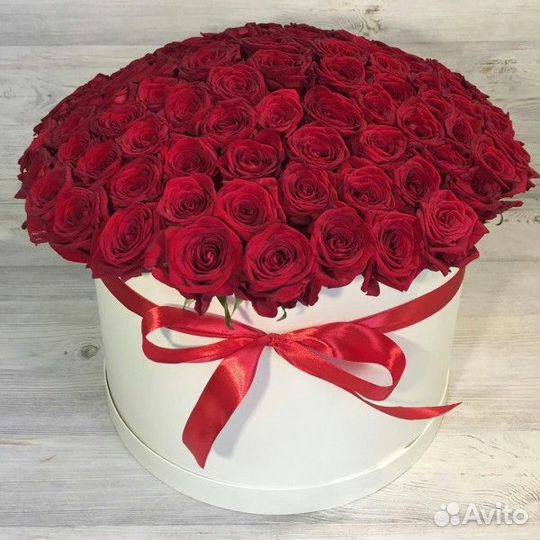 Коробка из 51 розы Цветы Владимир