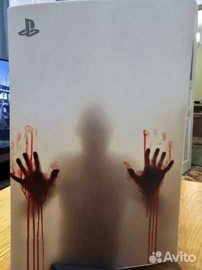 Виниловые наклейки на приставку ps5 с диском