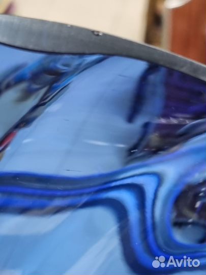 Большая ваза для фруктов объёмное стекло, цве