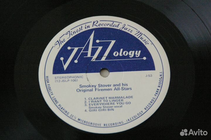 Пластинка Smokey Stover jazz USA EX редкость