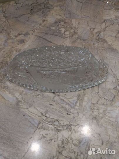 Хрустальная салатница - ладья