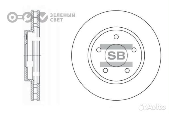 Sangsin brake SD4315 Диск тормозной передний mitsu