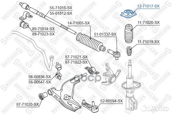 Опора амортизатора пер. Mazda 323F 1.3- перед