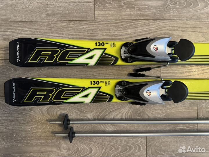 Лыжи Fischer RC4 Race Junior 130 см + палки