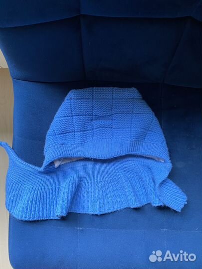 Шапка шлем с манишкой на пуговке 