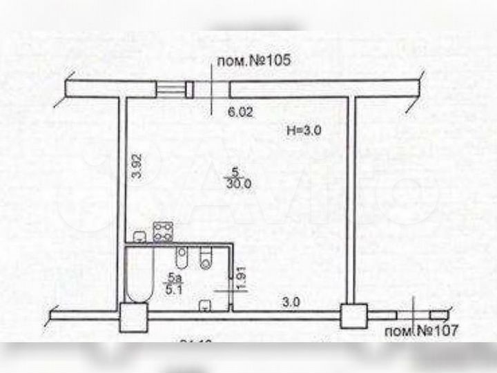 Аукцион: 1-к. квартира, 35,1 м², 1/4 эт.