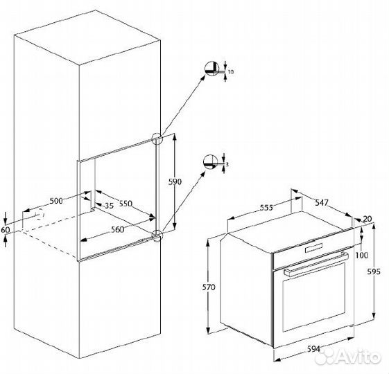 Встраиваемый духовой шкаф Beko bbim143N0W Новый