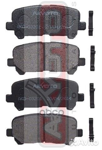 Колодки тормозные дисковые задние AKD03201 akyoto