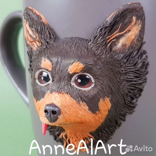 Кружка чашка с портретом животного собаки на заказ