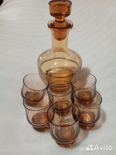 Графин Богемия янтарный