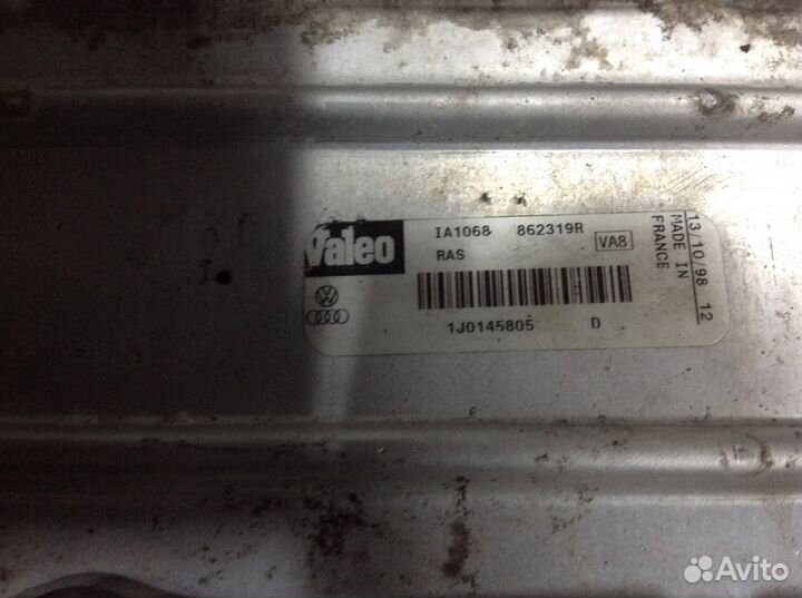 Интеркулер 1j0145805 фольксваген гольф 4 1.9 диз