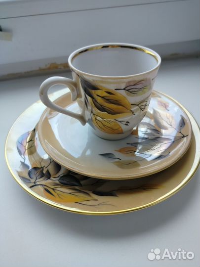 Кофейный сервиз из керамики и фарфора СССР