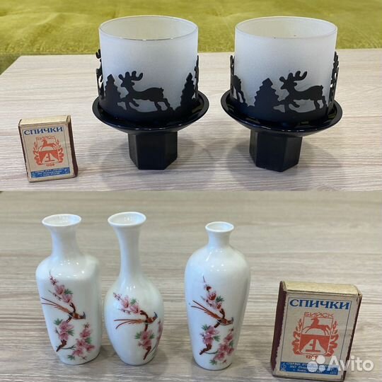 Бокалы, рюмки, стаканы, чашки, тарелки и др