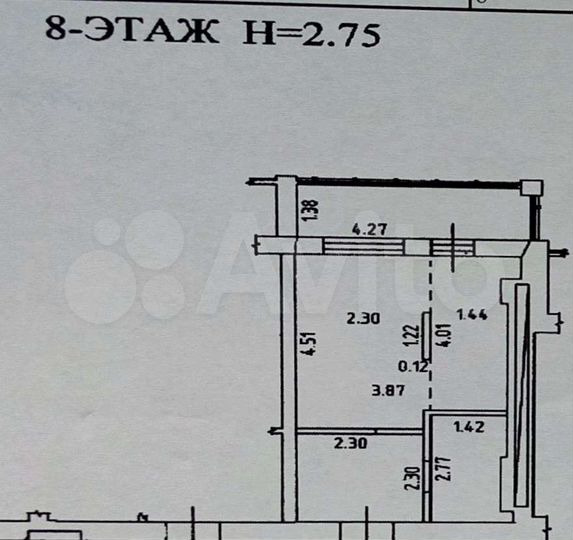 Квартира-студия, 29 м², 8/9 эт.
