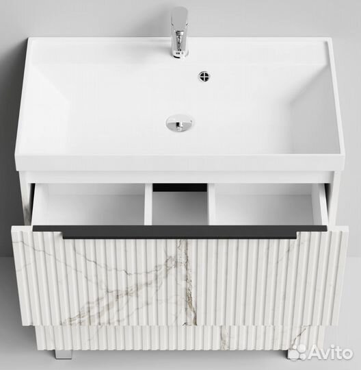 Тумба с раковиной Дольчи 80см напольный, Мрамор 1