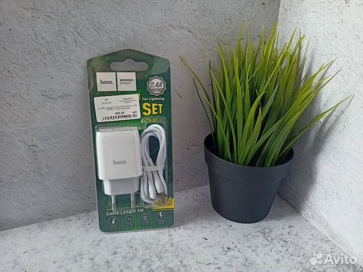 Сетевая зарядка USB 2400 mA Hoco C73A (2*USB + Lig