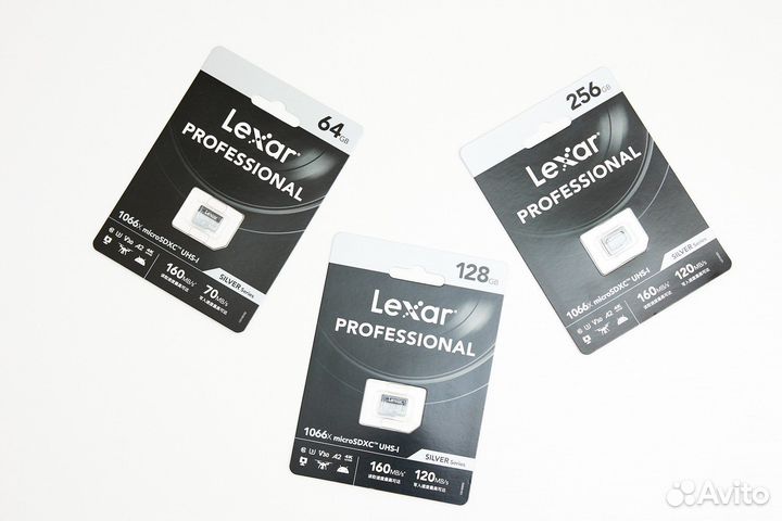 Карта памяти microSD Lexar Professional 64/128/256