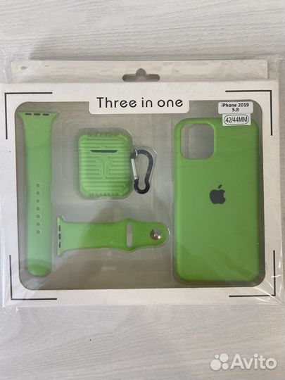 Набор чехлов для iPhone,AirPods и apple watch