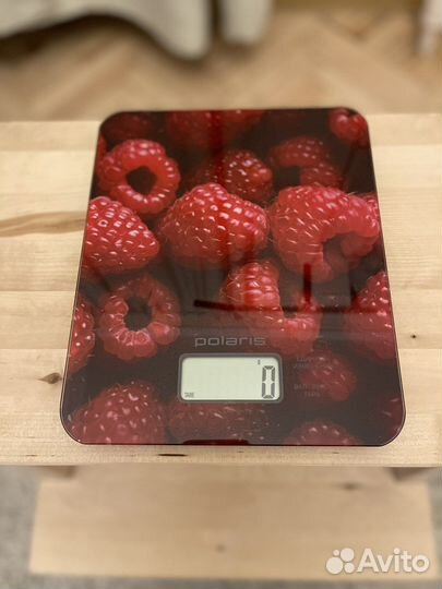 Весы кухонные красные polaris с новой батарейкой