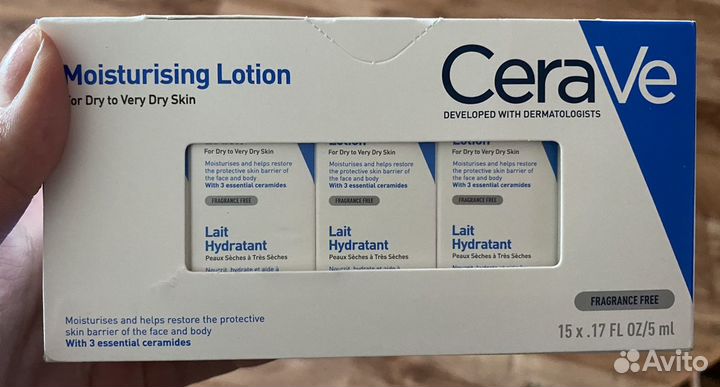 Лосьон и крем для сухой кожи CeraVe