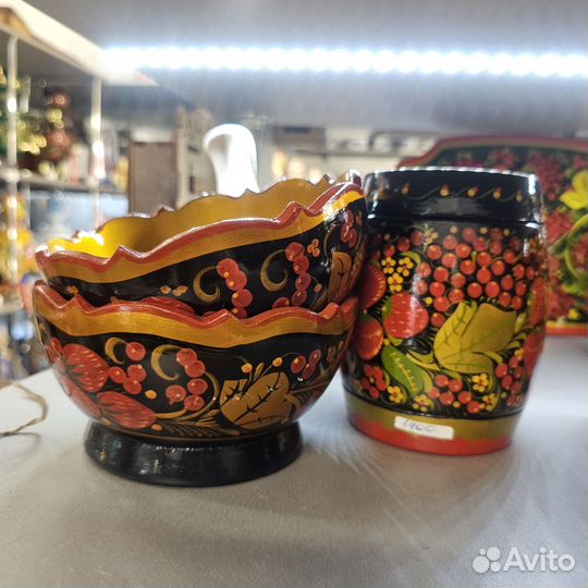 Деревянные ложки хохлома, чашки, доски разделочн