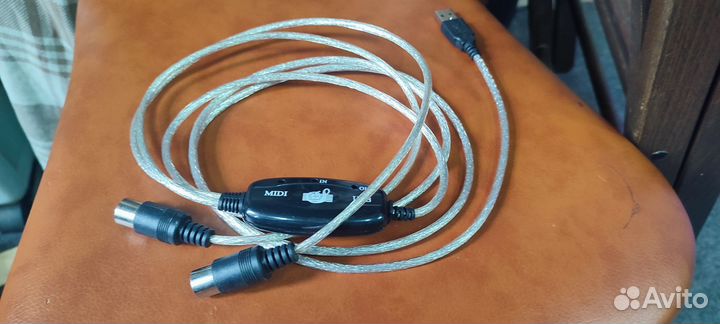 Кабель переходник конвертер USB to midi (DIN-5)