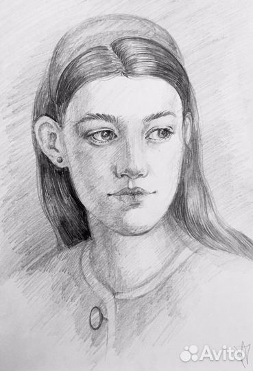Портрет по фото карандашом на заказ