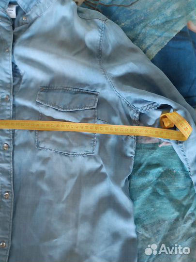 Джинсовая рубашка женская 46 48 h&m