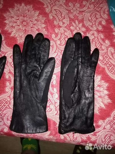 Перчатки кожаные