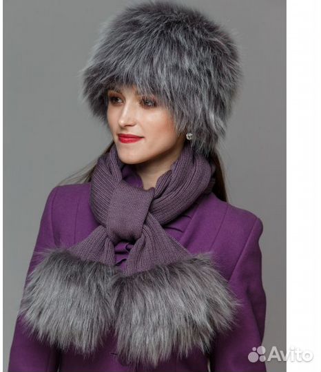 Шапка и шарф новые из экомеха