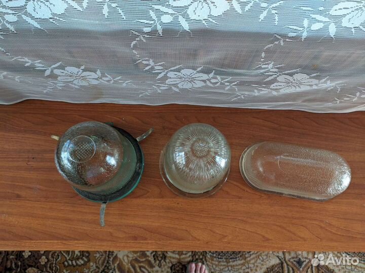 Плафоны промышленные СССР уличные стекло