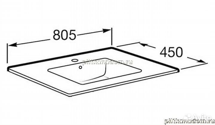 Roca Victoria 32799C000 раковина 80 см