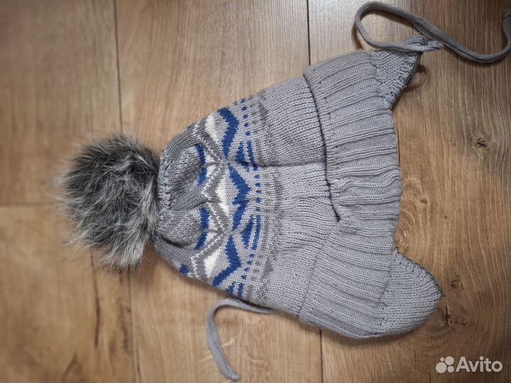 Шапка зимняя для мальчика 5-7 лет