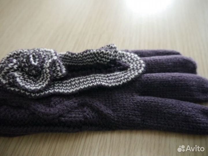 Перчатки женские новые трикотажные теплые 7-7,5